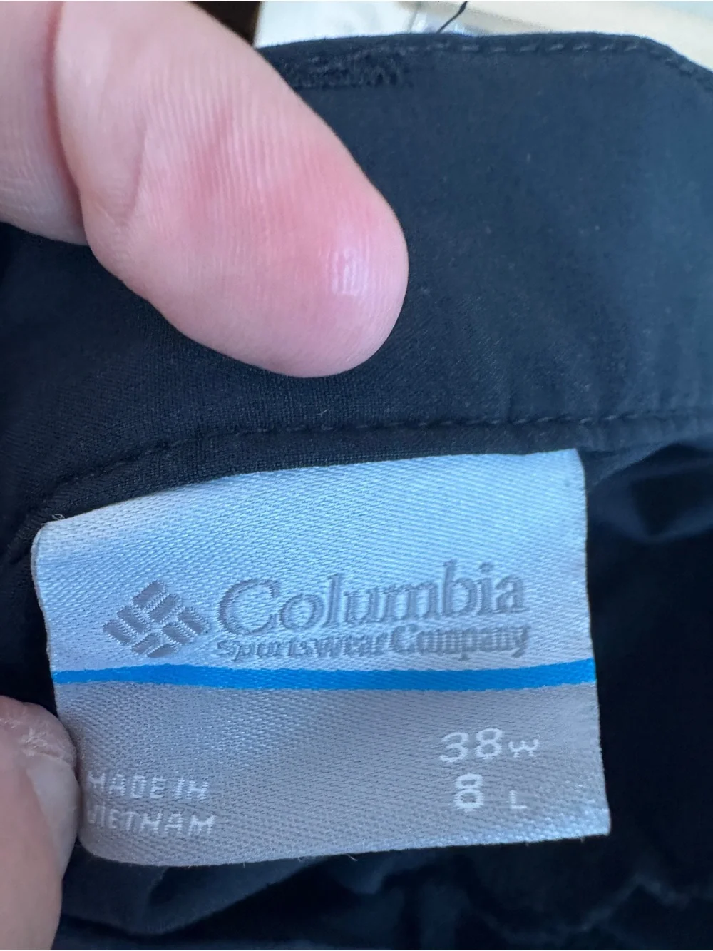 Columbia PFG Mens 38W Shorts Black Stretch Cargo Fishing 8 Inseam